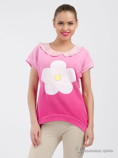 Топ Vicolo, цвет малиновый, розовый, белый