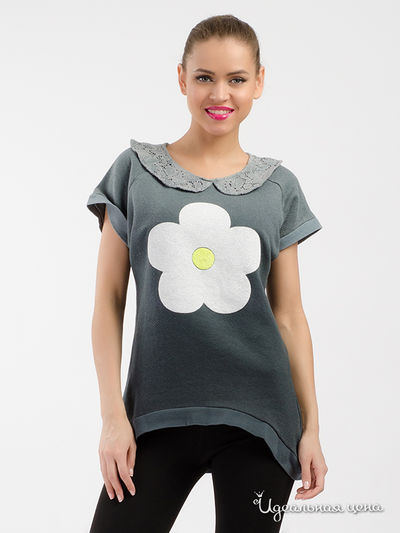 Топ Vicolo, цвет темно-серый, белый