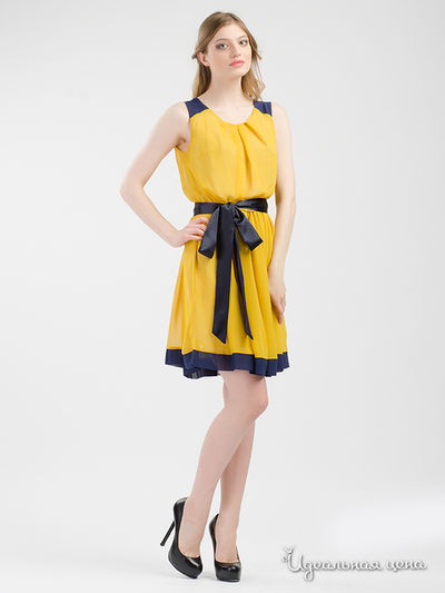 Платье Bast, цвет горчица с синим