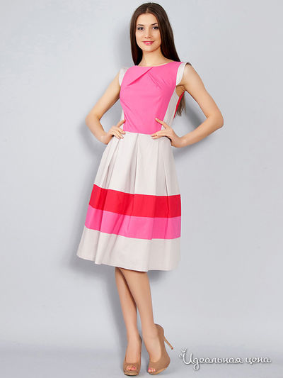 Платье M.A.K.K.O., цвет серый красный