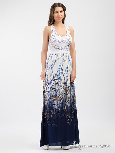 Сарафан New Lait, цвет белый, синий