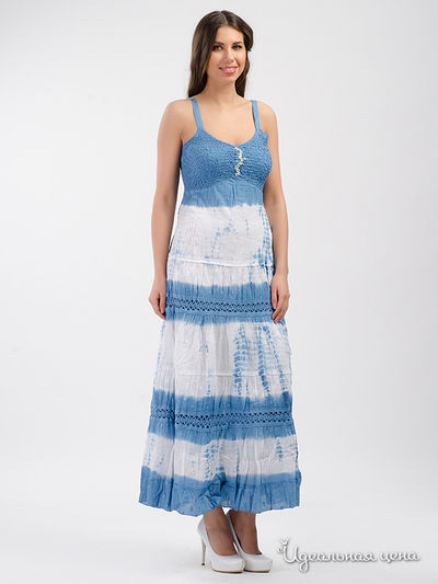 Сарафан Clubhouze, цвет белый, голубой