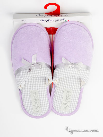 Тапочки De Fonseca, цвет серый бантик