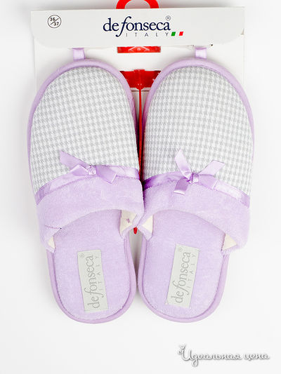 Тапочки De Fonseca, цвет фиолетовый бантик
