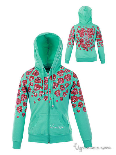 Толстовка Bermini, цвет изумрудный