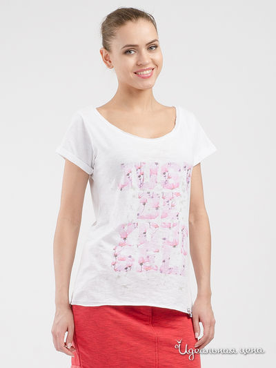 Футболка Please, цвет белый, сиреневый