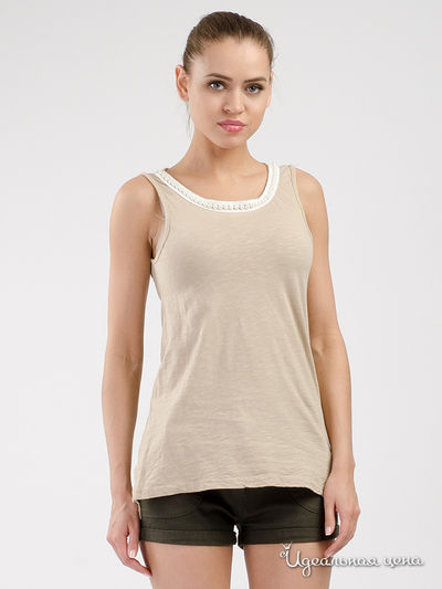 Майка Please, цвет бежевый