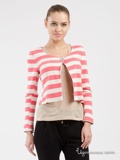 Жакет Please, цвет бежевый, розовый