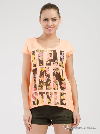 Футболка Saxx, цвет персиковый, чёрный, зелёный