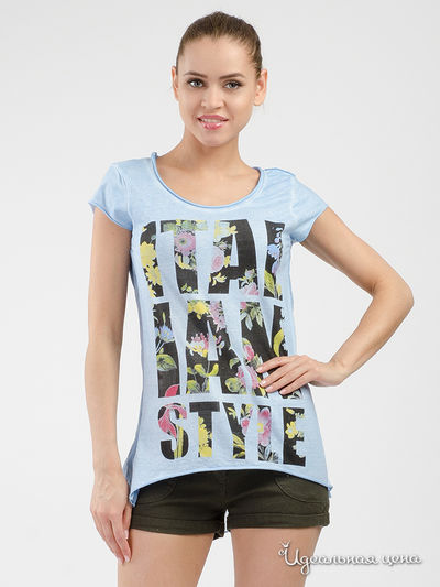 Футболка Saxx, цвет голубой, чёрный, розовый