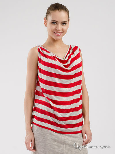 Топ Paolo Casalini, цвет красный, серый