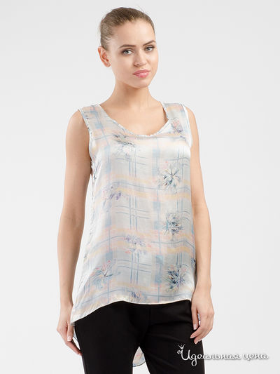 Блуза Paolo Casalini, цвет голубой, синий, розовый