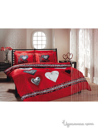 Комплект постельного белья семейный TAC, цвет красный