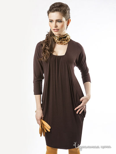 Платье Dea Fiori, цвет коричневый