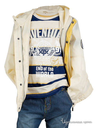 Ветровка Gulliver, цвет бежевый, голубой