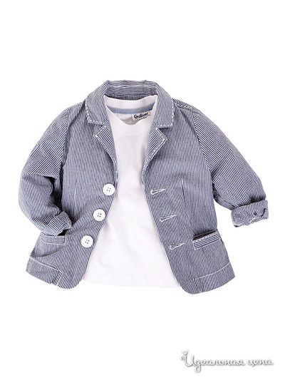 Пиджак Gulliver, цвет синий, белый,полоска