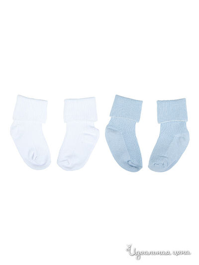 Комплект носков Gulliver, цвет голубой/белый