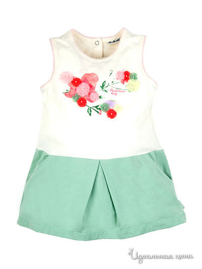 Сарафан Gulliver, цвет молочный, зеленый