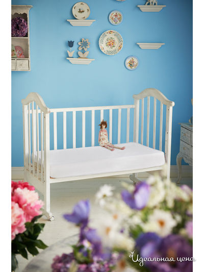 Простынь на резинке 80х120х10 см Храмцовский текстиль, цвет белый