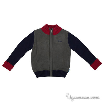 Свитер Button Blue, цвет серый/томатный/т. синий