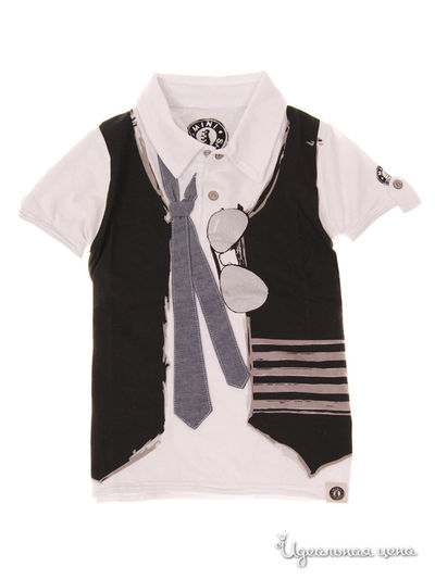 Поло Mini Shatsu, цвет белый, черный