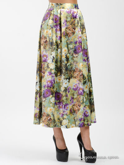 Юбка Adzhedo, цвет травяной зеленый/цветы