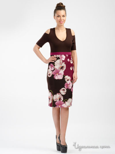 Платье Adzhedo, цвет коричневый, розовый