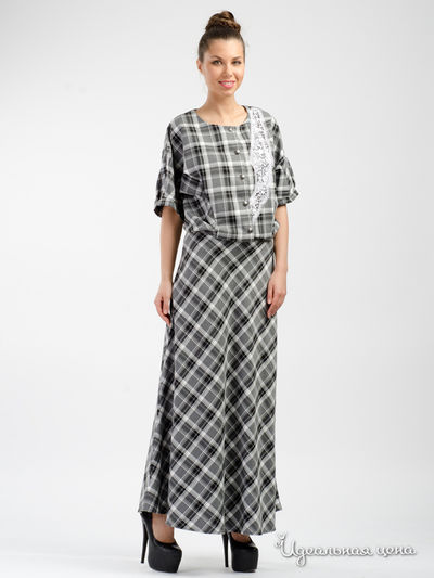 Платье Adzhedo, цвет серый, белый