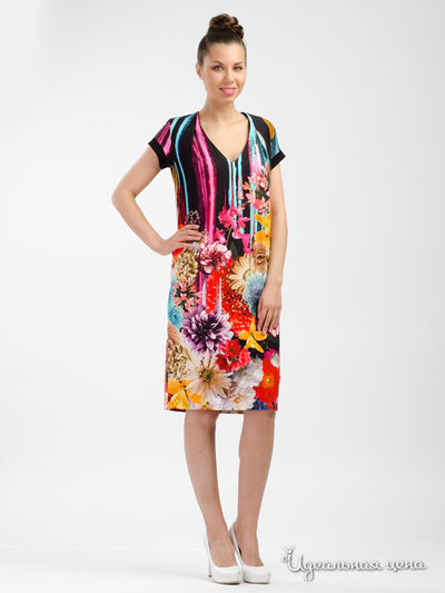 Платье Adzhedo, цвет черный/цветы