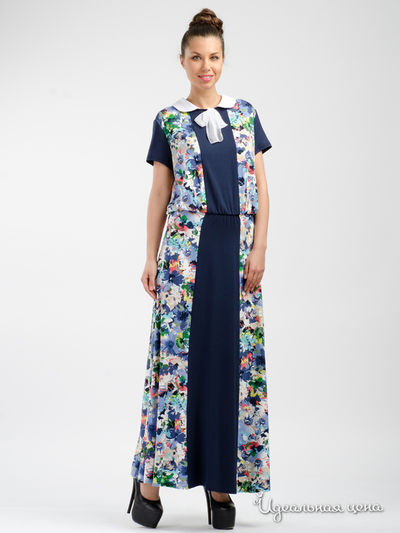 Платье Adzhedo, цвет синий/цветы