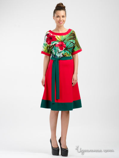 Платье Adzhedo, цвет красный, зеленый