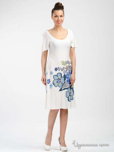 Туника Adzhedo, цвет молочный/голубой купон