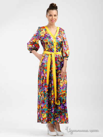 Платье Adzhedo, цвет изумруд/цветы
