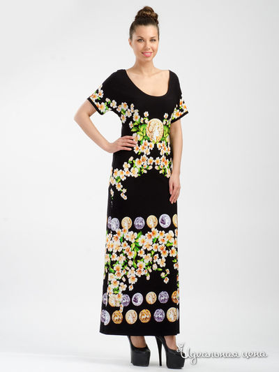 Платье Adzhedo, цвет черный/цветы/монеты