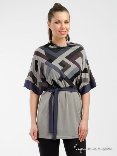 Джемпер Adzhedo, цвет серый/абстракция