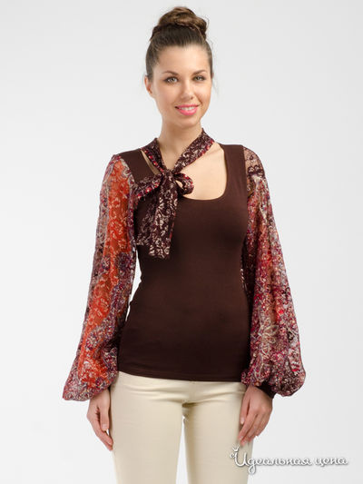 Блуза Adzhedo, цвет коричневый