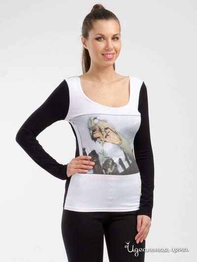 Блуза Adzhedo, цвет черный/белый/страус