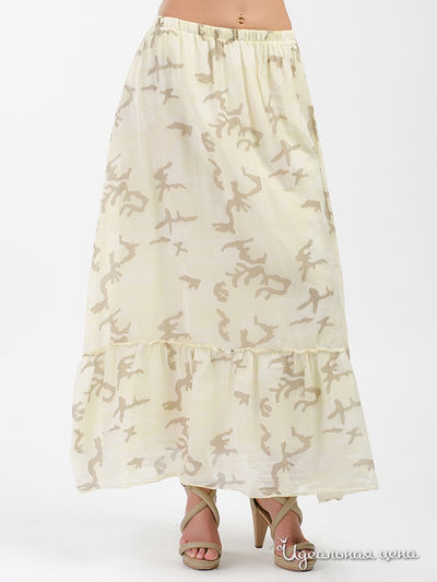 Юбка Luk Ap, цвет желтый, молочный, коричневый