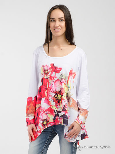 Туника Ale-J, цвет белый, красный