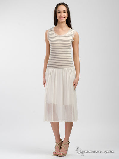 Платье Luk Ap, цвет белый, серый