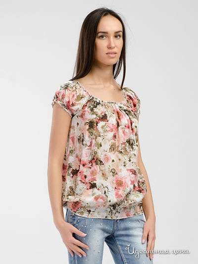 Блуза Luk Ap, цвет бежевый, розовый