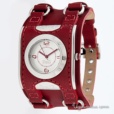Часы Dolce&Gabbana, цвет цвет серебро / бордовый