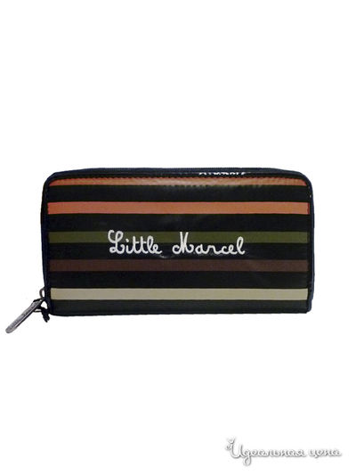 Бумажник Little Marcel, цвет черный, разноцветный, полоска
