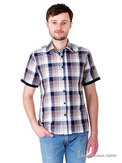 Сорочка Karflorens, цвет коричневый, черный, синий