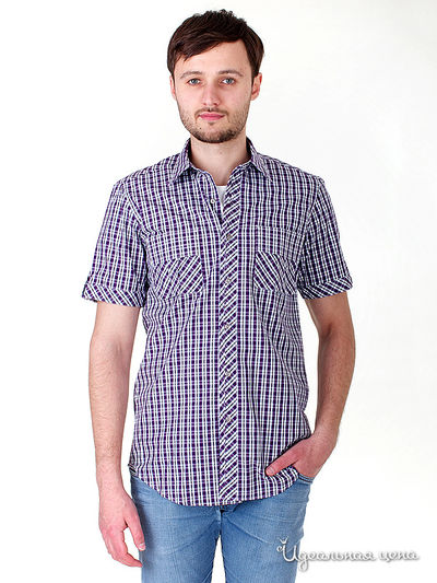 Рубашка Karflorens, цвет сиреневая, темно-синяя