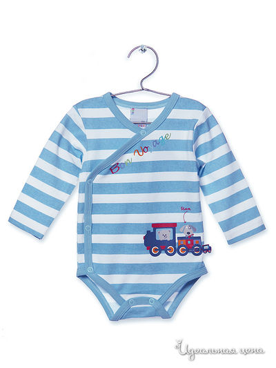 Боди Coccodrillo, цвет белый/голубой