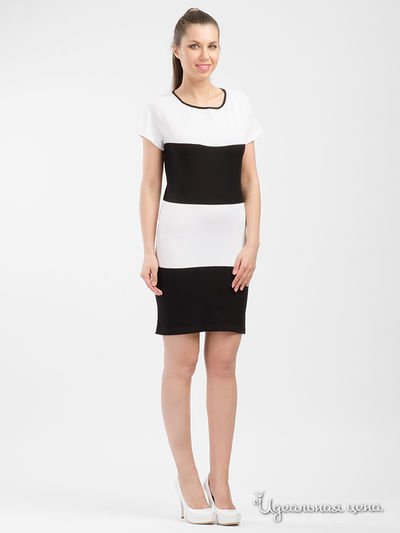 Платье A'more, цвет белый, черный