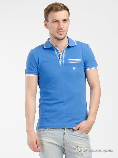 Поло Dior, цвет синий