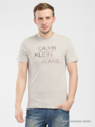 Футболка Calvin Klein Jeans, цвет бежевый