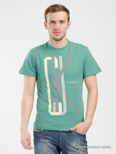 Футболка Calvin Klein Jeans, цвет зеленый